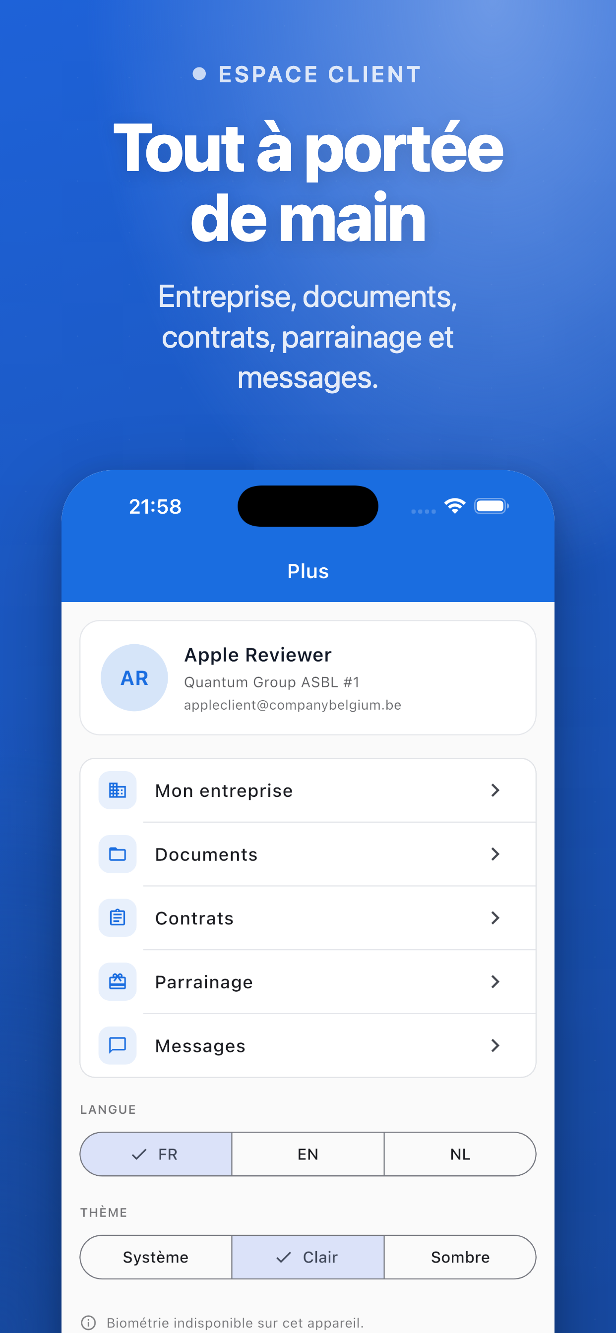 Invoice detail in PDF — Company Belgium Client